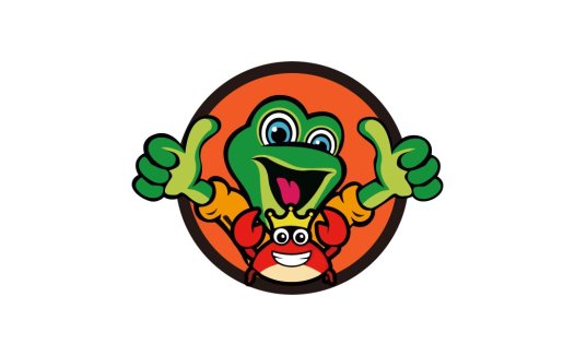 卡通青蛙与螃蟹logo设计