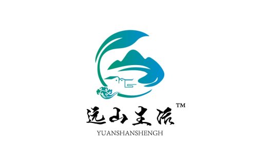 山水相依,自然和谐的logo设计