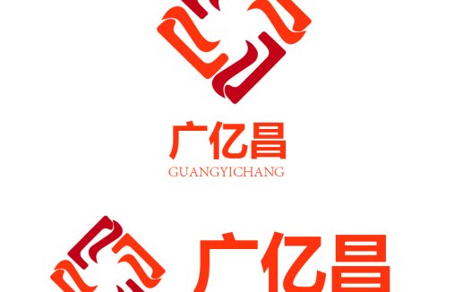 简约红色几何图形logo设计