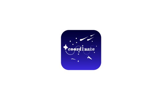 星空背景下的'coordinate'logo设计