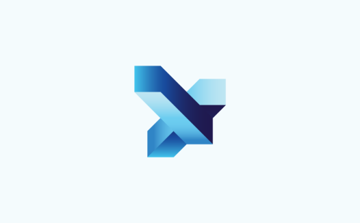 现代简约风格的X字母logo设计