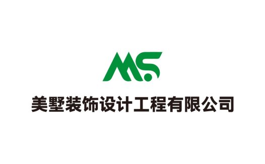 简约绿色MS字母logo设计