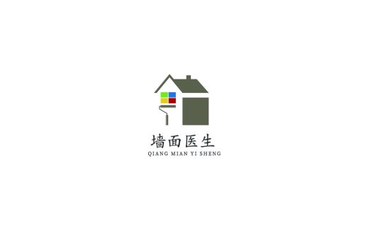 墙面医生logo设计:简约家居维护标识