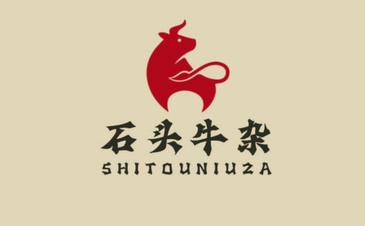 红色牛头logo设计