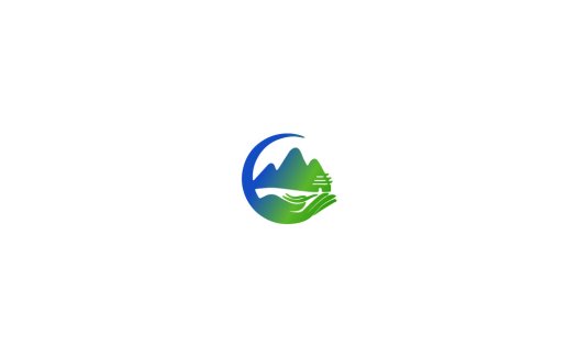 环保手心托山河logo设计