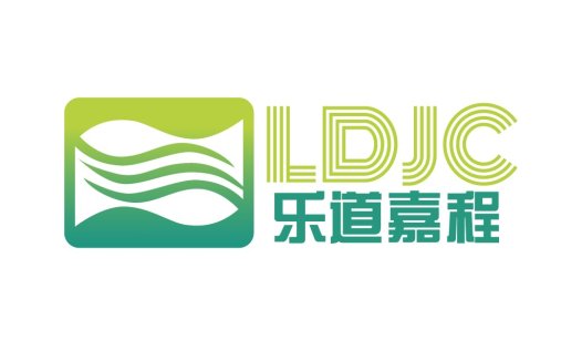 LDJC品牌logo设计:绿色波浪与现代感