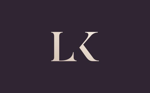 简约优雅的LK字母logo设计