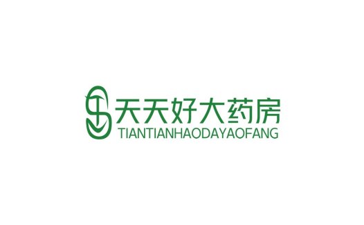 绿色简约药房logo设计
