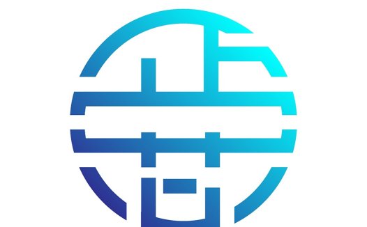 蓝色渐变科技圆形logo设计