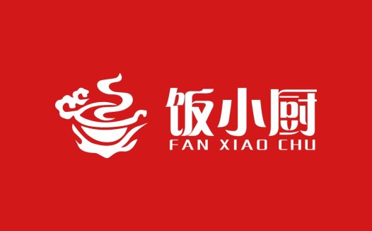 饭小厨logo设计:简洁美食品牌标识