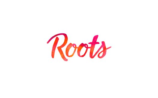 水彩渐变风格的'Roots'字体logo设计