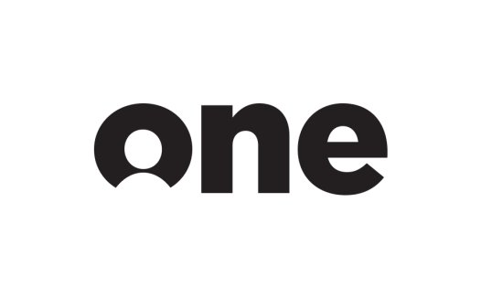 简洁现代的数字'one'标志设计