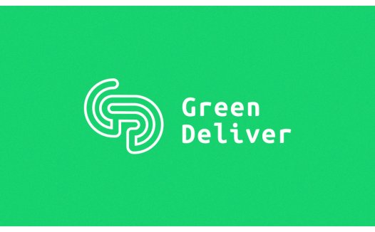 简约绿色递送服务logo设计