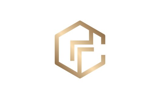简约金色字母F logo设计
