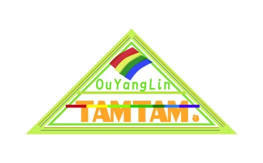 彩色三角形logo设计