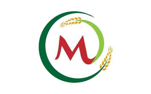绿色麦穗字母M标志设计