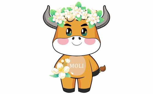 萌牛花环logo设计