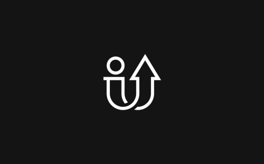 简洁箭头与字母组合的logo设计