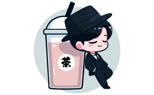 茶饮品牌卡通logo设计