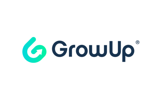 GrowUp Up Logo设计:简洁向上品牌标识