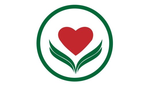 爱心绿色叶子logo设计