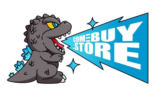 卡通恐龙形象创意logo设计