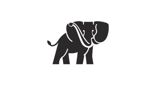 简约大象logo设计