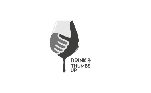 简约手握酒杯logo设计