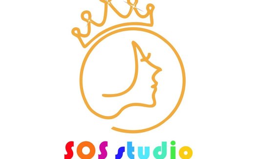 SOS Studio Logo设计:皇冠与女性轮廓