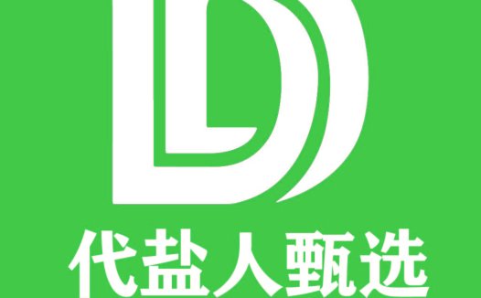 简洁现代的绿色背景D形logo设计