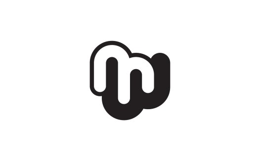 简洁现代的字母M标志设计