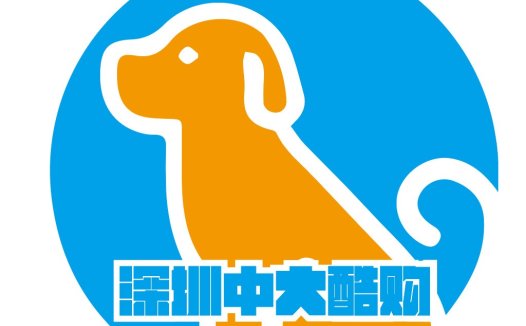 宠物店logo设计:萌宠与蓝色背景的完美结合
