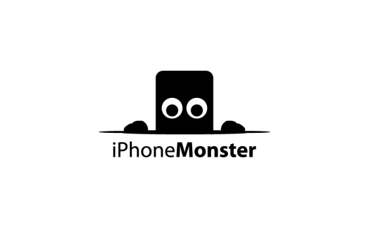 卡通风格iPhone Monster Logo设计