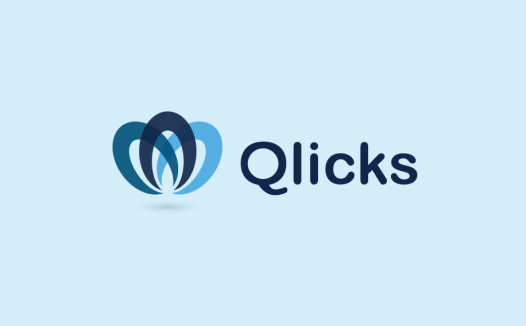 Qlicks logo设计:简洁现代的科技品牌标识