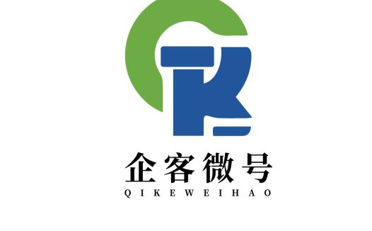 专业设计的绿色和蓝色企业标识
