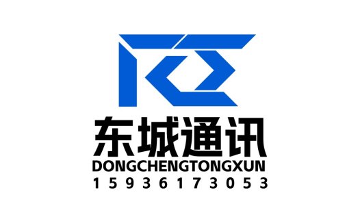 蓝色几何图形logo设计