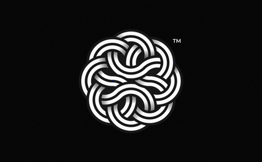 简洁线条交织的logo设计