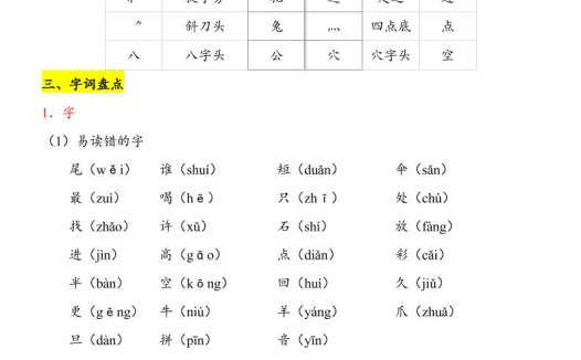第8单元(知识点)一上语文