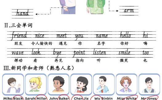 新三上英语人教pep知识点总结