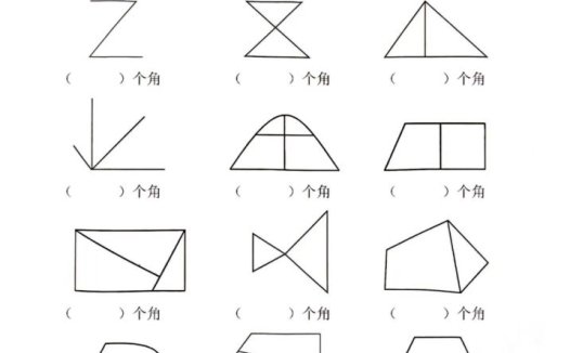 二年级数学上册角的初步认识专项数角