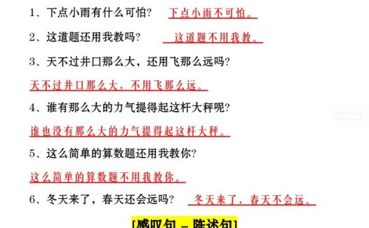 二上语文：句子类型总结()