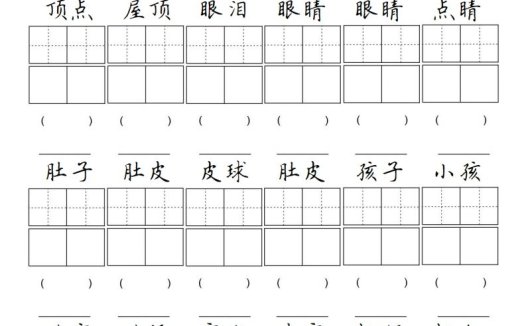 二年级语文上册卷面专项练习(部编)