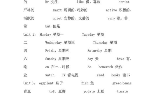 五年级英语上册PEP小学英语五年级上册复习要点提纲（人教版PEP）