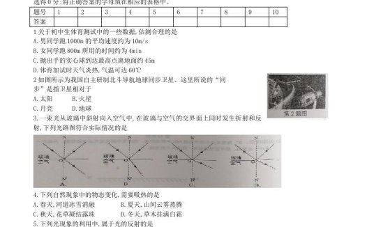 2020-2021学年辽宁省铁岭市西丰县八年级上学期期中物理试题及答案(Word版)