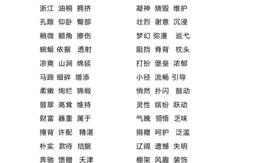 四（上）语文重点词语归类汇总