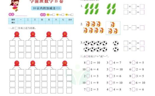 【数学】数学学前班测试B卷