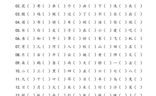儿童识字测试表(2500字).pdf